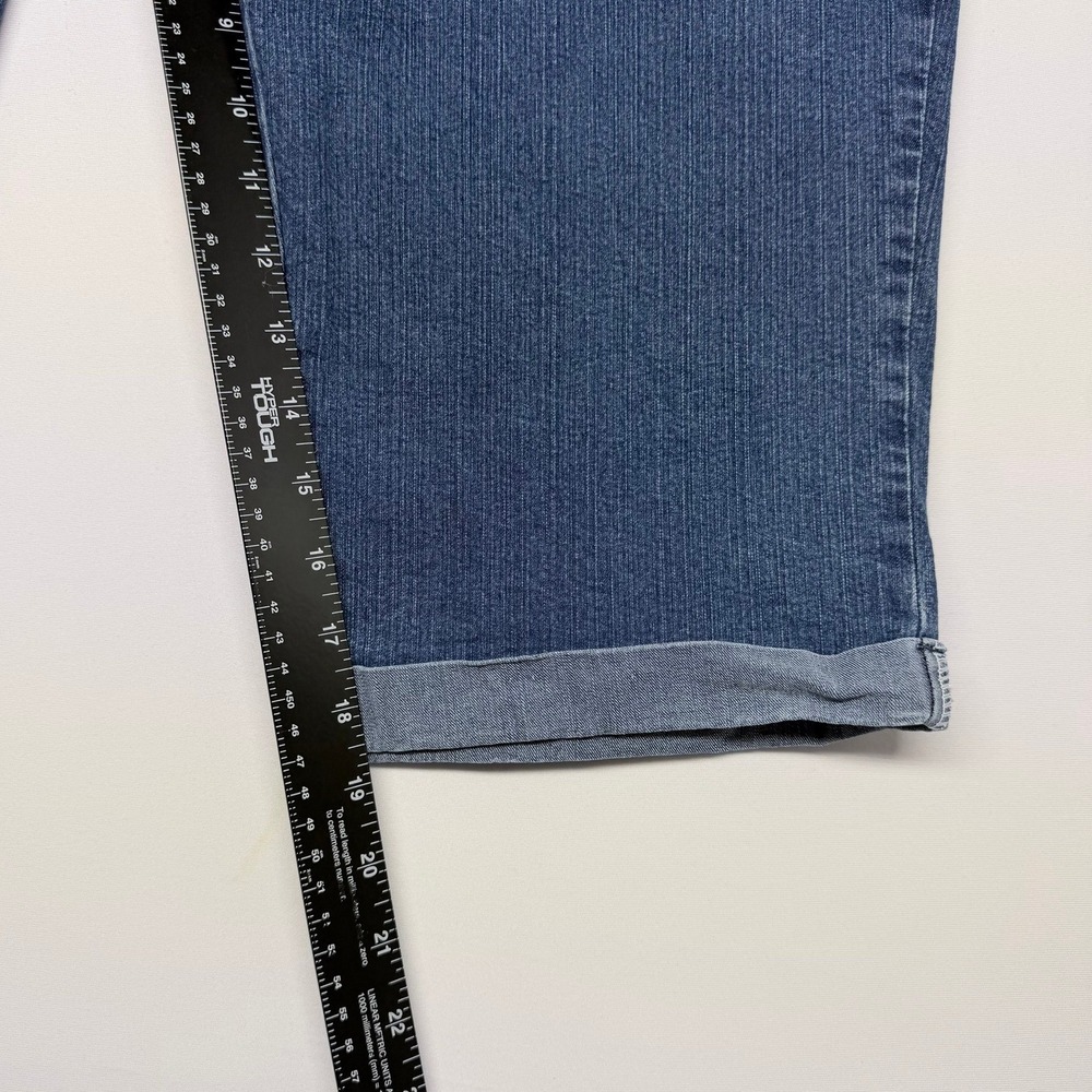 Riders by Lee Womens Blue Cuffed Capri Jeans Medium Wash Stretch 16W - Picture 8 of 9
